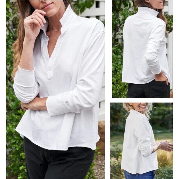 Frank & Eileen Tops - B51 Frank & Eileen Patrick Popover Henley Top Womens Large Coastal Elevated